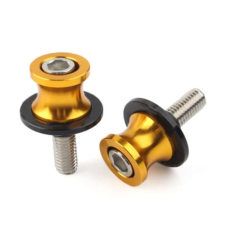 KAWASAKI ZX6R (2012-2021) Gold 8MM Swingarm Spools Slider Stand Screws