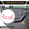 Jeep Wrangler Pink Front Rear Door Handle Panel Bezel Cover Trims (2007-2023)