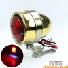 Harley Chopper Bobber Cafe Racer Brass LED License Brake Tail Light