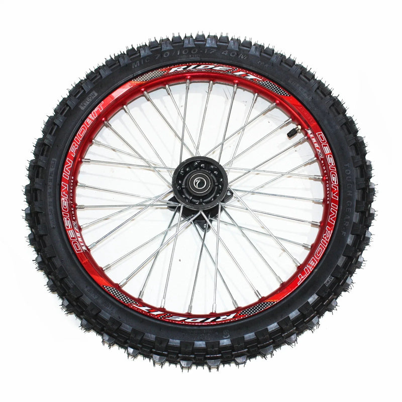 PIT PRO Dirt Bike 15mm Axle Front Wheel Rim & Knobby Tyre (70-100)