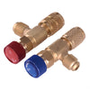 Air Conditioner Adapter R22 R410 1/4" 5/16" Coolant Safety Valve