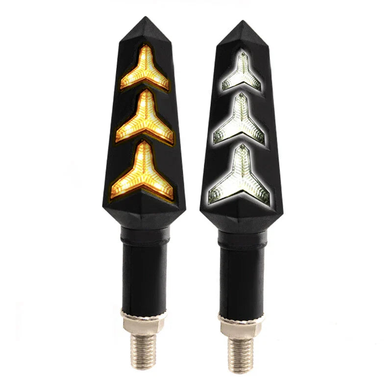 Motorcycle - Universal 4 x Blinker Lights Amber LED Turn Signal Indicators
