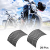 Motorcycle Car 20pcs 20in Wheel Rim Sticker Reflective Strips
