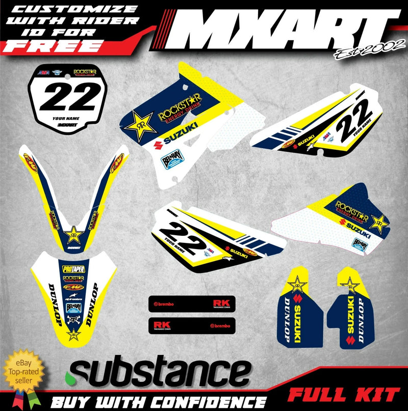 Suzuki RM 85  NIMBLE Style Stickers Custom Graphics Full Kit
