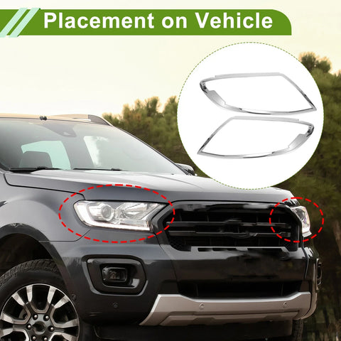 Ford Ranger Car Front Left Right Headlight Trim Bezel