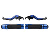 Yamaha YZF R1 Blue Extendable Brake Clutch Lever Grip Set (2015-2023)