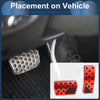Jeep Wrangler (2018-2024) Red Automatic Foot Accelerator Pedal Covers