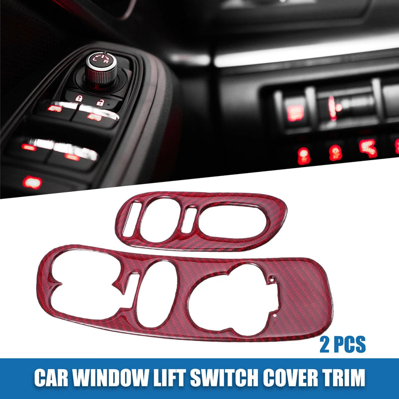 Chevy Corvette C5 Red (1998-2004) 2x Window Lift Switch Covers