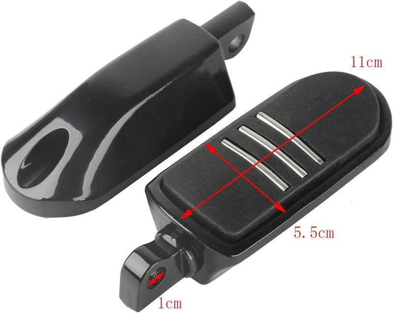 Harley Touring Dyna Softail BLACK Motorcycle Footpeg Rest Footrest