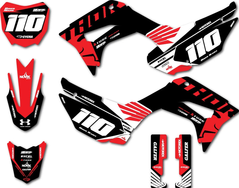 Honda CRF 110 (2019-2024) Decals Custom Graphics Kit Complex Style