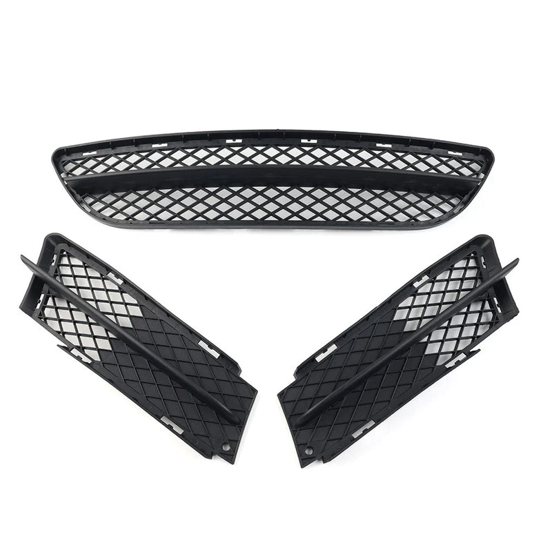 BMW 3 Series E90 E91 Front Lower Bumper Grilles Cover Set (2006-2008)