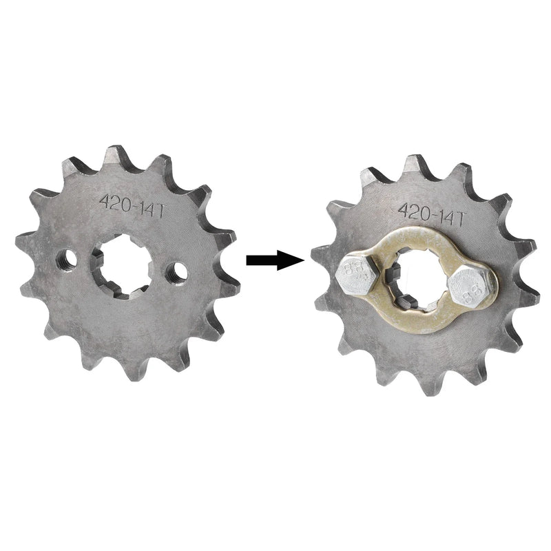 Dirt Bike Mini Bike 420 14T 17mm Front Engine Sprocket