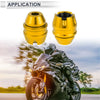 Motorcycle 2 x 16mm Aluminum Alloy Motorcycle Slider Frame Gold Tone