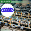 Make Model Oil Seal / 35x52x8mm / TPU Rotary Shaft Seal Blue 5 Pcs