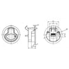 Boat Deck Hatch Door Locking 2" Flush Pull Slam Latch (No Lock Core)