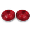 Harley Touring Road King 3-1/4" Turn Signal Bezels Red Lens Covers (2009-2023)