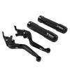 Kawasaki Z650 Z900 Black Extendable Brake Clutch Levers Grip Set (2017-2023)