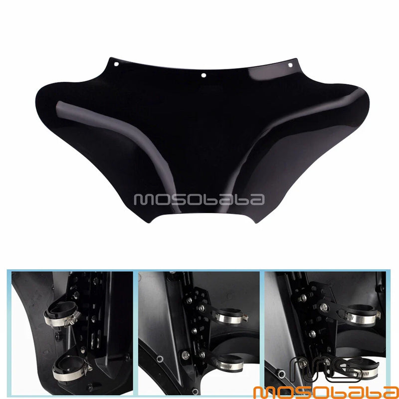 Harley Suzuki Intruder 1400 800 1500 Black Batwing Fairing w/Mounts