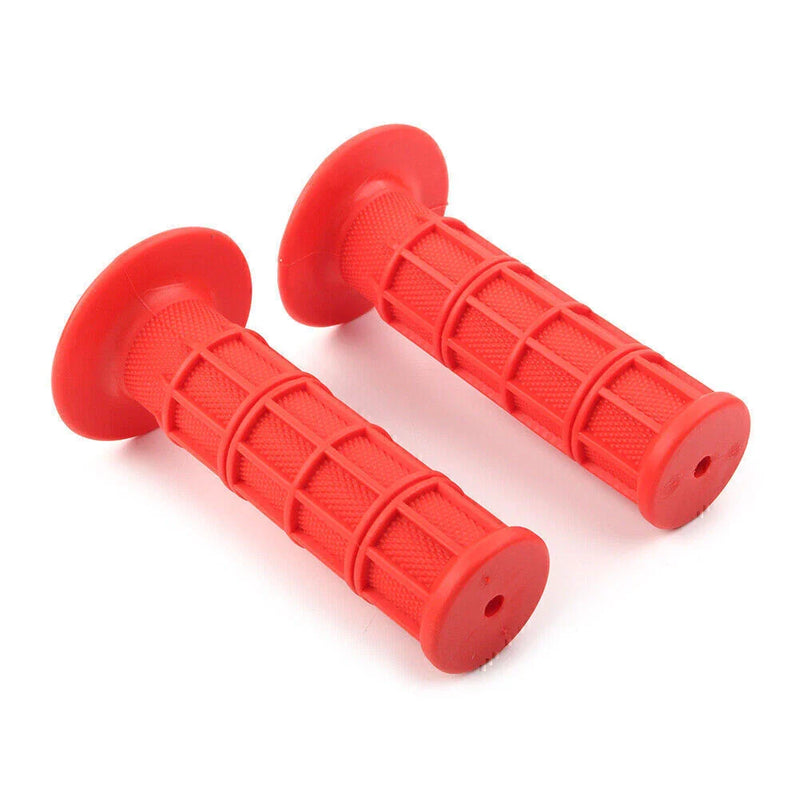 ATV MX Dirt Bike Enduro Red Rubber 7/8" & 1" Pro Hand Grips