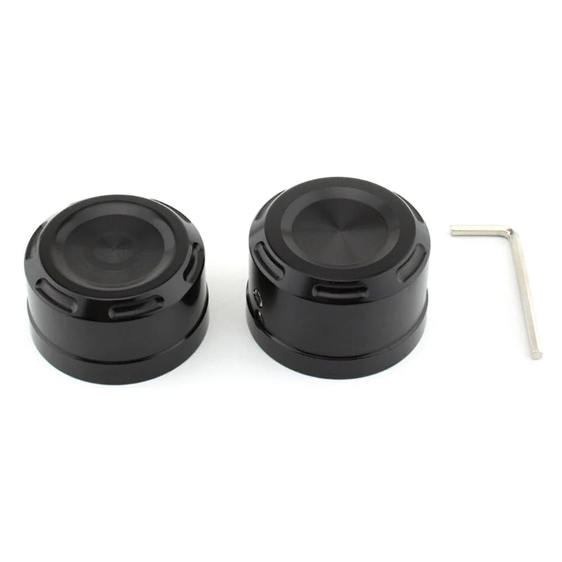 Harley Softail (2018-2023) Black Rear Axle Bolt Nut Cap Covers