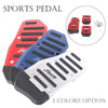 Universal Manual Silver Anti-Slip Foot Rest Throttle Brake Clutch Pedal