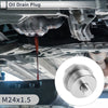 Car Motorcycle Silver Tone 1 Set M24x1.5 Engine Oil Drain Plug with Gasket