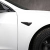 Tesla Model 3 / Y 2 x Gloss Carbon Fiber Front Side Fender Covers (2020-2022)