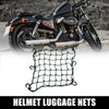 40x40cm 49 Holes Motorcycle Luggage Cargo Net Bag with 6 Hooks Green