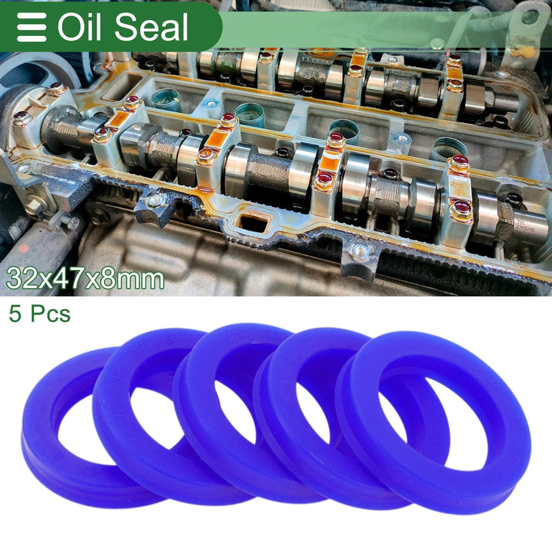 Car Oil Seal 32x47x8mm Seal Ring Rotary Shaft Seal TPU 5 Pcs
