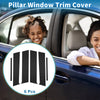 Mitsubishi Lancer 6 Pcs Black Door Pillar Window Trim (2008-2017)