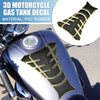 Universal Motorcycle Gas Tank Decal 7.80x5.63 Tank Sticker Black Yellow