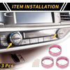 Jeep Wrangler JK JKU (2011-2018) 3 x Pcs Air Conditioning Button Cover Trim