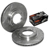 Toyota L / Cruiser 80 2 x Drilled Slotted Front Rotors + Pads (1992–1998)