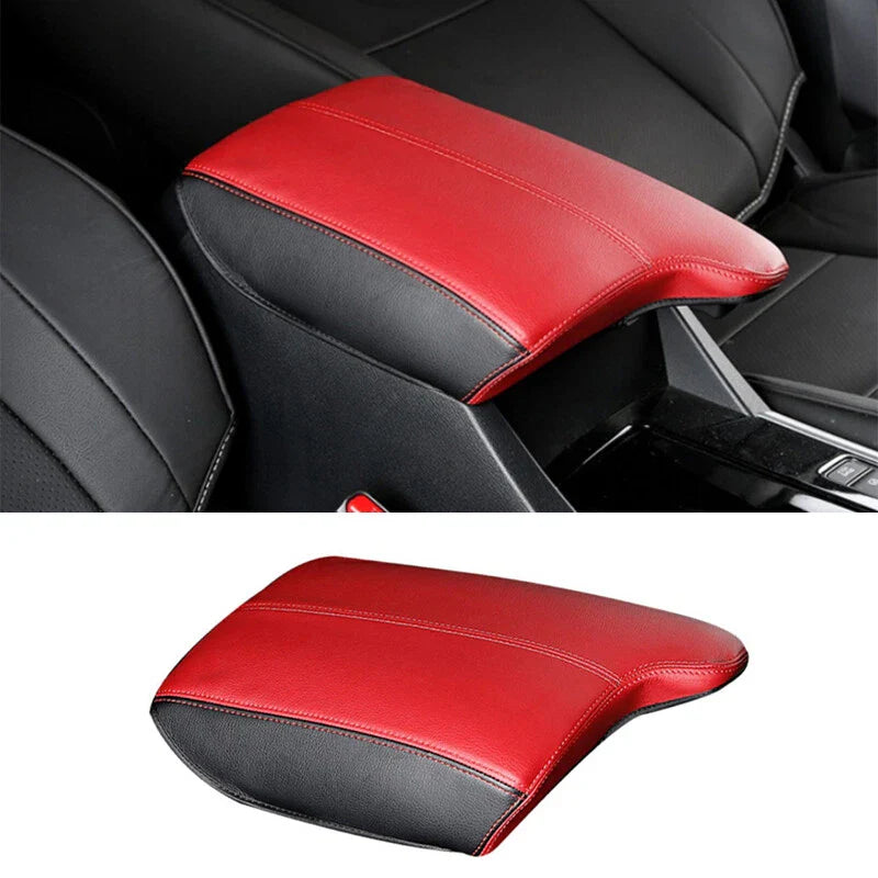 Honda Accord Red Leather Central Console Armrest Box Cover (2014–2017)