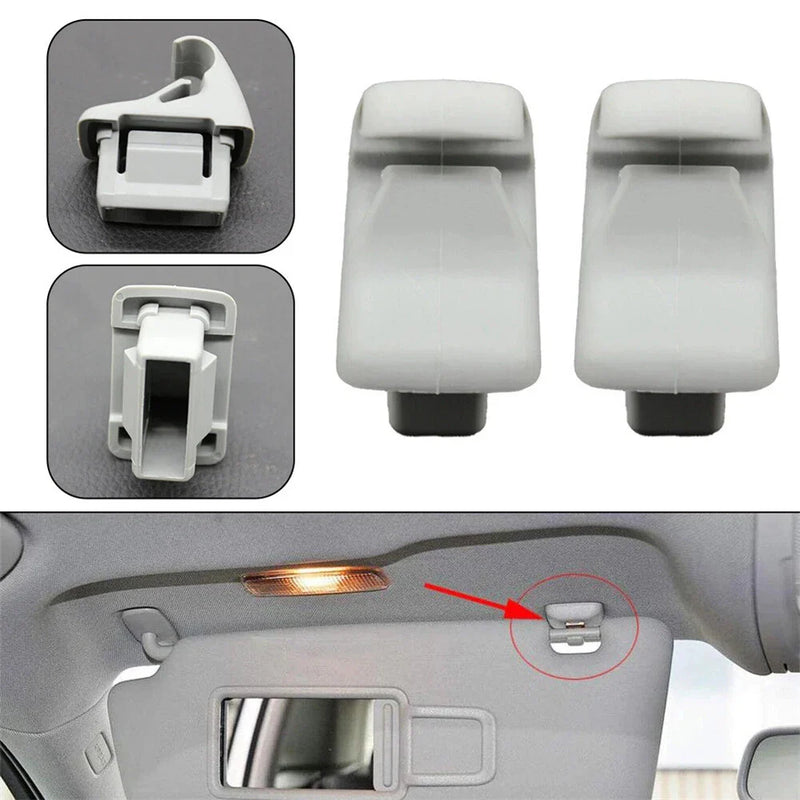 Mitsubishi Lancer, Outlander, ASX, Evolution Car Sun Visor Holder Clips Grey
