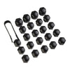 Opel Black Wheel Nut Bolt Cover Cap / Pack of 24x 17MM /