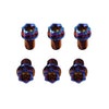 Bike Bicycle Motorcycle 6pcs M6x30mm Titanium Torx Head Flange Screws
