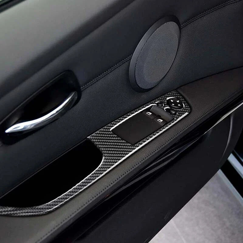 BMW 3 Series E92 Coupe Carbon Fiber Interior Window Switch Cover Trim