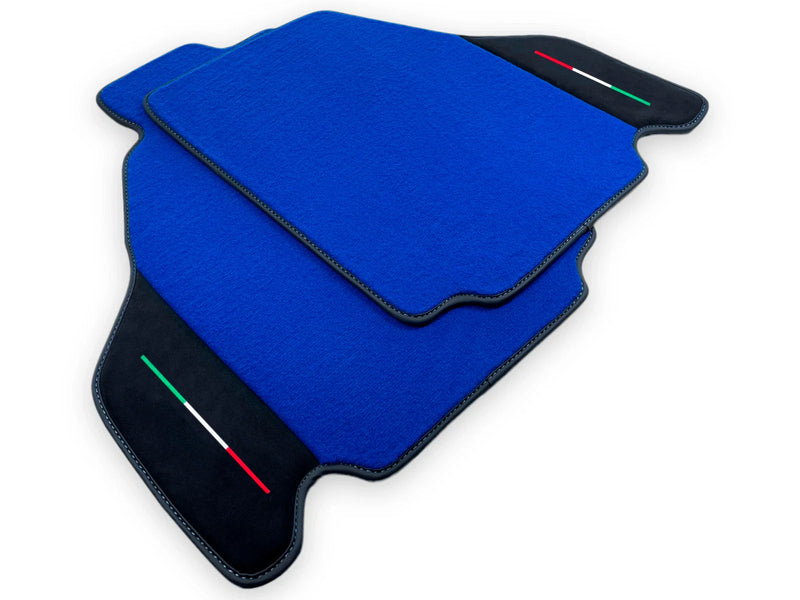 Ferrari F430 2004-2009 Carpet & Alcantara Leather Blue Floor Mats