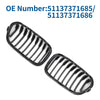 BMW 1 Series F20 Matte Black Pair Front Upper Bumper Grille (2011-2019)