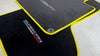 Lamborghini Huracan Coupe Yellow Black Tailored Carpet Floor Mats (2014-2023)