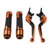 Kawasaki ZZR1400 Orange Extendable Brake Clutch Levers Grips Set (2006-2019)