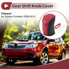 Subaru Forester Red Faux Leather Gear Shift Knob Cover (2006-2012)
