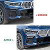 BMW X6 G06 (2019-2022) Gloss Black 2 x Front Bumper Side Air Vent Trim