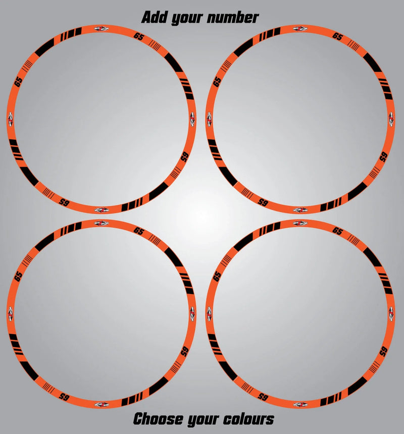 Bikes - BIND Style, All Sizes Custom Rim Stickers