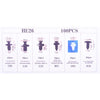 100pcs Universal Car Fender Liner Fastener Rivet Clips
