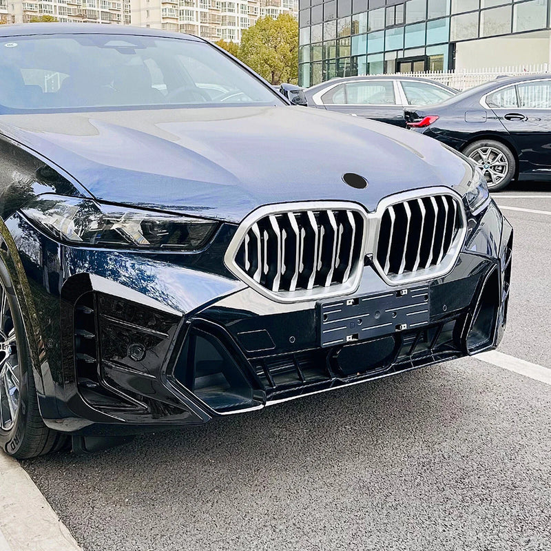 BMW X6 Gloss Black Front Bumper Side Air Vent Trims (2023-2024)