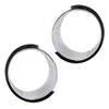 Jeep Wrangler JK JKU 2 x Silver Headlight Ring Covers (2007-2018)