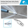 Pressure Washer - Drain Cleaning Sewer Jetter Nozzle 1/4"