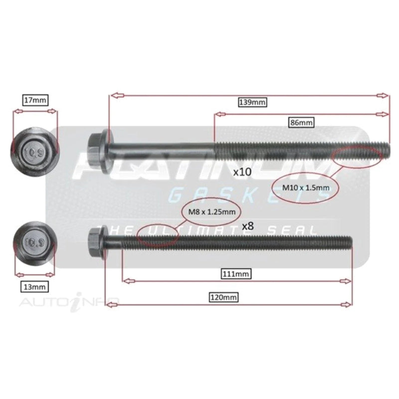 Ford Ranger PX Engine Cylinder Head Bolt Set 2.2L (2011 - 2019)